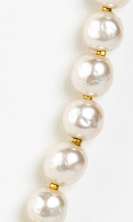 SIGNED MIRIAM HASKELL BAROQUE CHAMPAGNE COSTUME PEARL STRAND