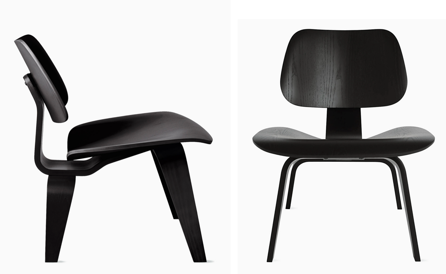 HERMAN MILLER EAMES LCW - BENT PLY WOOD LOUNGE CHAIR IN EBONY