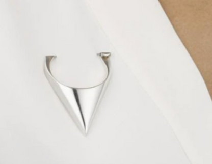 EARLY MODERNIST REMARKABLE STERLING SILVER NANNA & JORGEN DITZEL for GEORG JENSEN ARCHITECTURAL & GRAPHIC MINIMALIST BROOCH