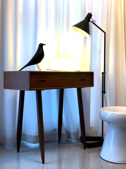 UNIQUE LIFT TOP w/ INTERIOR MIRROR  TEAK MID CENTURY MODERN DANISH DESK/ VANITY/ ENTRANCE/ ART TABLE