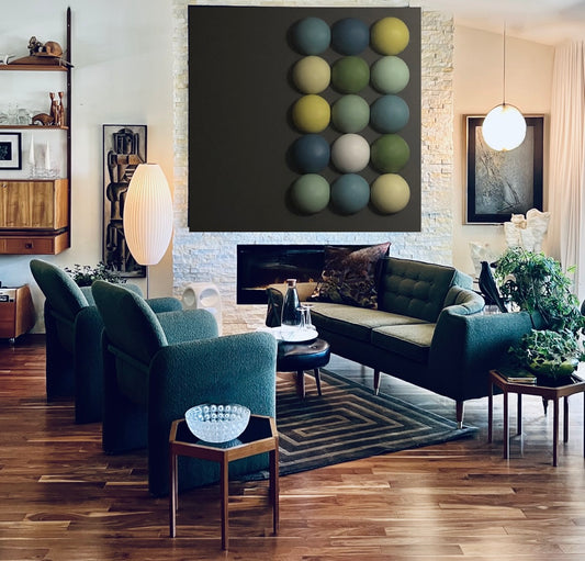 DEEP JADE OR FOREST GREEN COMMERCIAL GRADE BOUCLE PROFESSIONALLY REUPHOLSTERED ACCENT or CAPTAIN 1980s-90s MEMPHIS ERA CHICLET CHAIRS