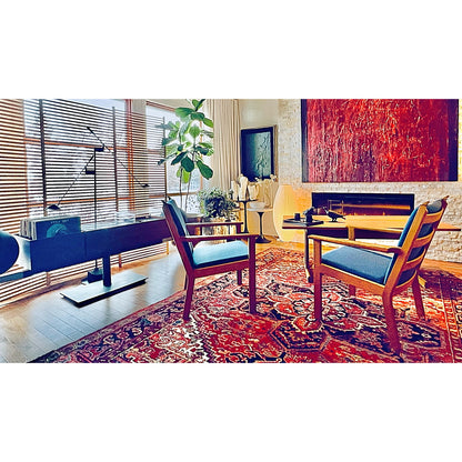 PAIR HANS J. WEGNER MODEL GE-284 for GETAMA OAK 'JUBILEE' ARMCHAIRS FRESH UPHOLSTERY OCCASIONAL or CAPTAINs