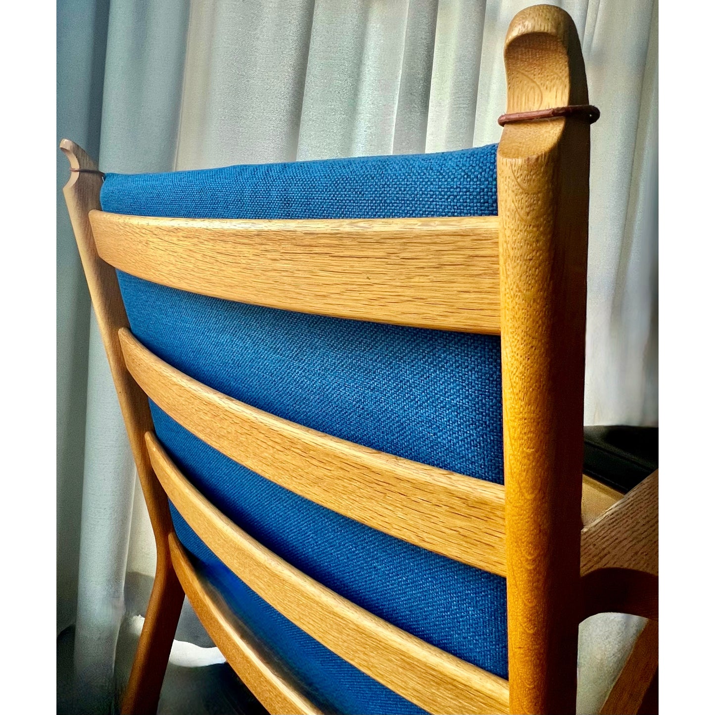 PAIR HANS J. WEGNER MODEL GE-284 for GETAMA OAK 'JUBILEE' ARMCHAIRS FRESH UPHOLSTERY OCCASIONAL or CAPTAINs