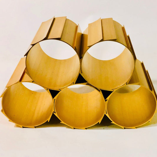 GOLD EXTRUDED ANODIZED ALUMINUM MODULAR WINE RACK 5 PCES