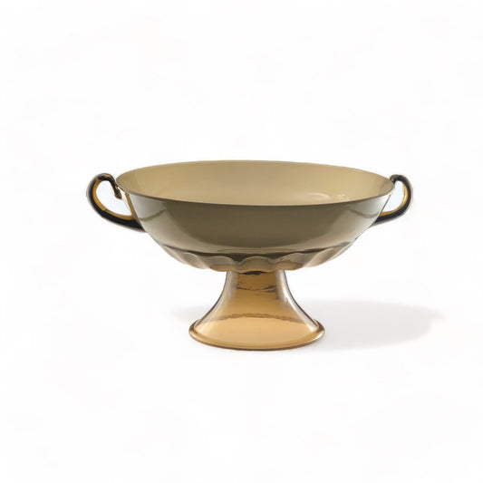 ITALIAN CHALICE SHAPED FOOTED SOFFIATO MURANO BOWL