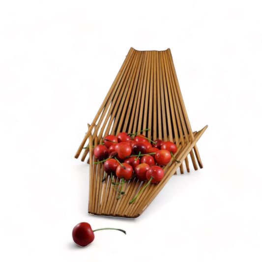 RETRO WOODEN FOLDABLE FRUIT BASKET