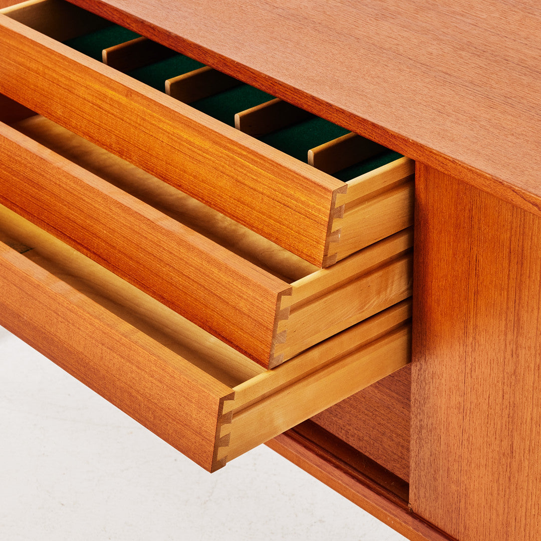NILS JONSSON TEAK CREDENZA by TROEDS 1960s w/ OPTIONAL TOPPER SOLD SEPARATELY