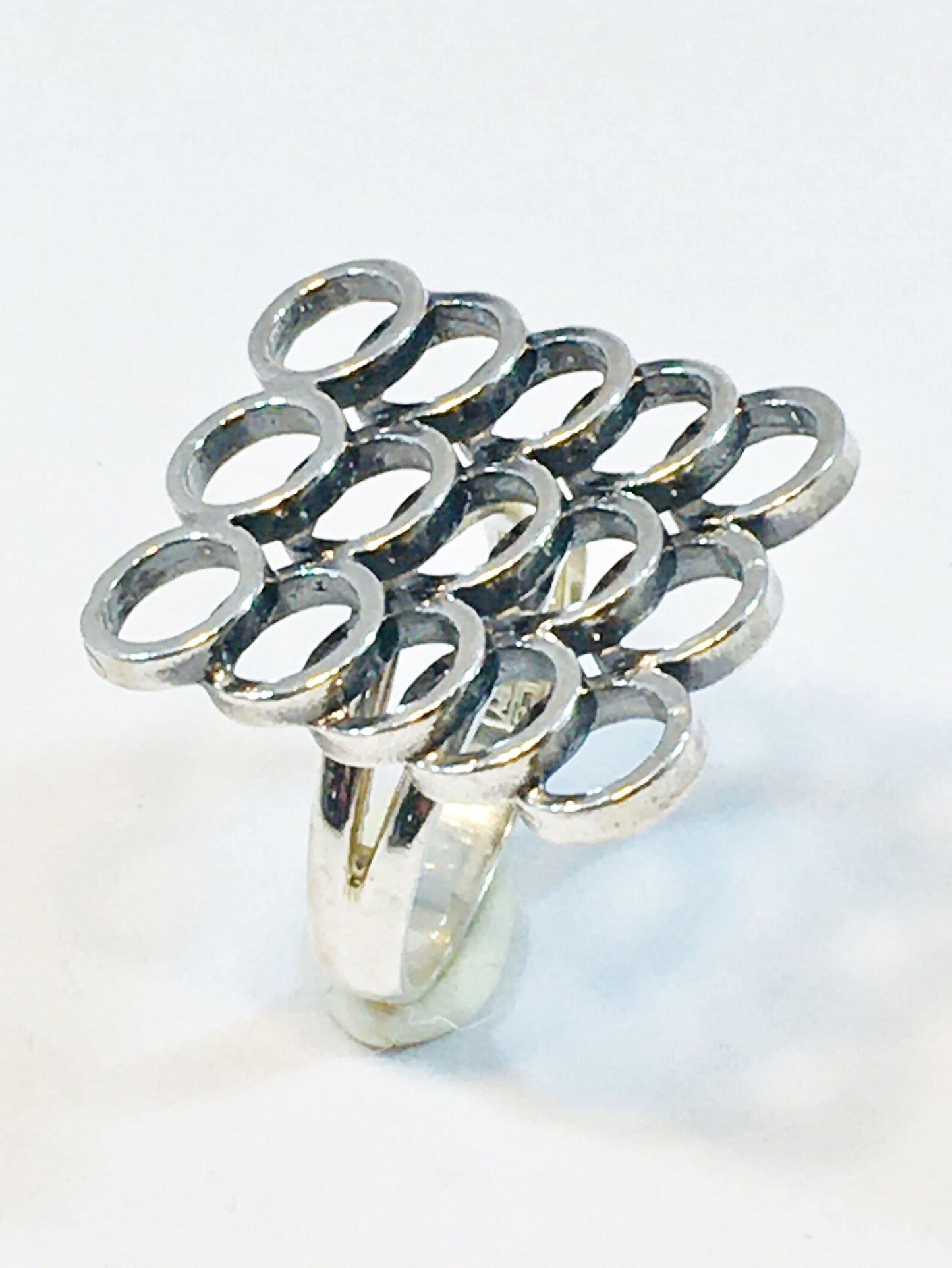 ERIK GRANIT MODERNIST SCANDINAVIAN STERLING SILVER RING 1970s FINLAND