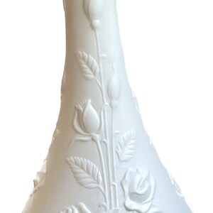 AK KAISER GERMANY MATTE BISQUE PORCELAIN CERAMIC VASE- ART NOUVEAU ROSE MOTIF
