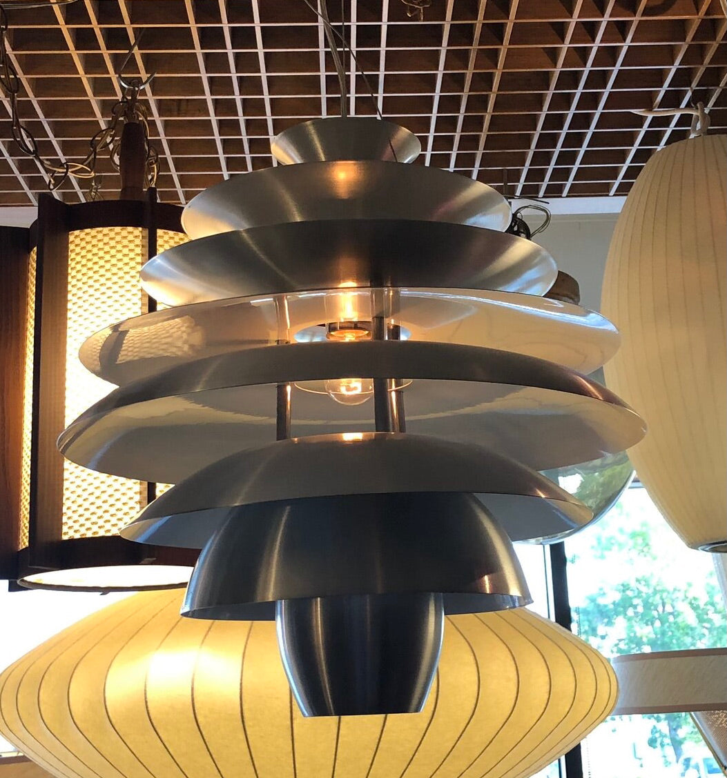 LOUIS POULSEN STYLE ALUMINIUM PENDANT LIGHT