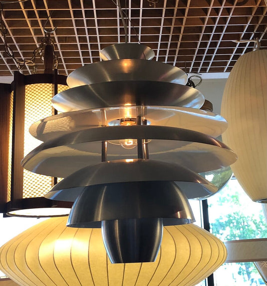 LOUIS POULSEN STYLE ALUMINIUM PENDANT LIGHT