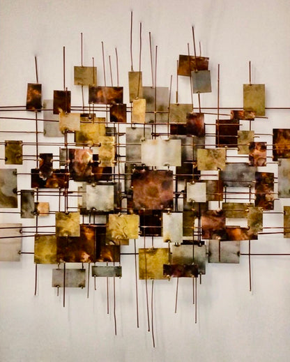 BEST MASSIVE 3 LAYER MID CENTURY 3 LAYER BRUTALIST WALL ART