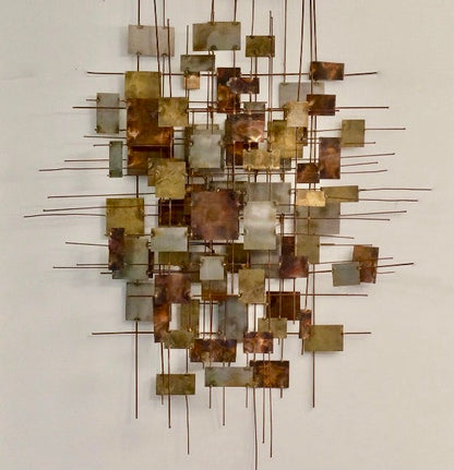 BEST MASSIVE 3 LAYER MID CENTURY 3 LAYER BRUTALIST WALL ART