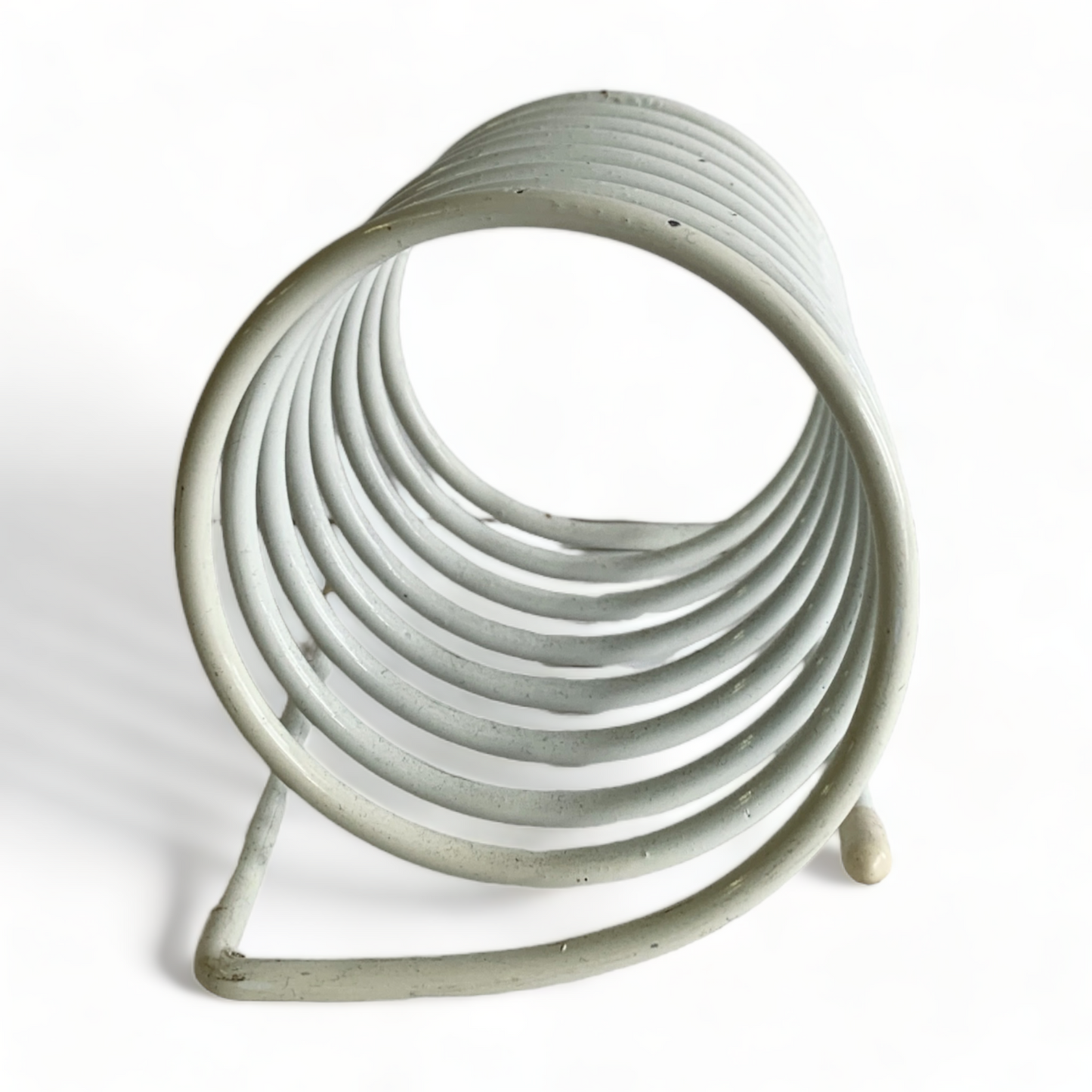 1980s WHITE WIRE SPIRAL DESK ORGANIZER MAIL HOLDER DESKTOP