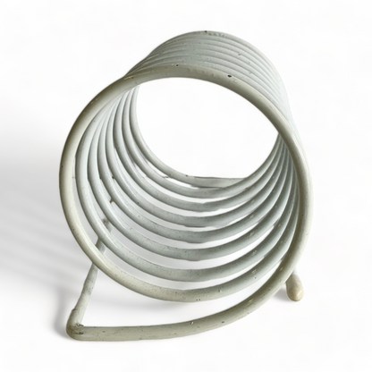 1980s WHITE WIRE SPIRAL DESK ORGANIZER MAIL HOLDER DESKTOP