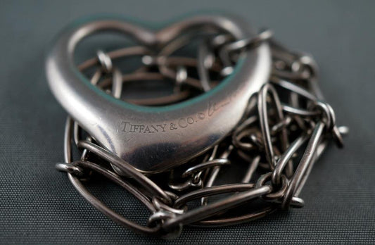 TIFFANY ELSA PERETTI STERLING OPEN HEART NECKLACE