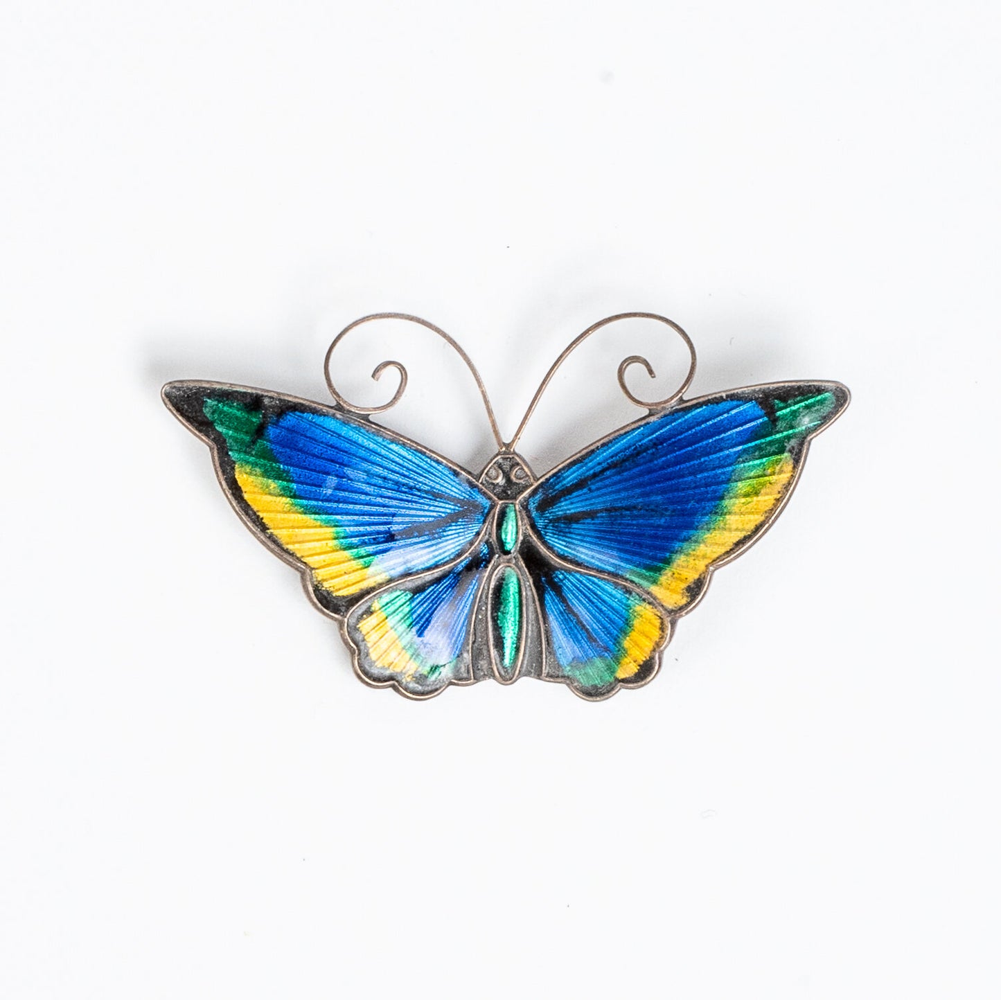 DAVID ANDERSON NORWAY ENAMEL STERLING BUTTERFLY PIN/BROOCH
