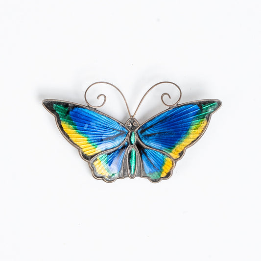 DAVID ANDERSON NORWAY ENAMEL STERLING BUTTERFLY PIN/BROOCH