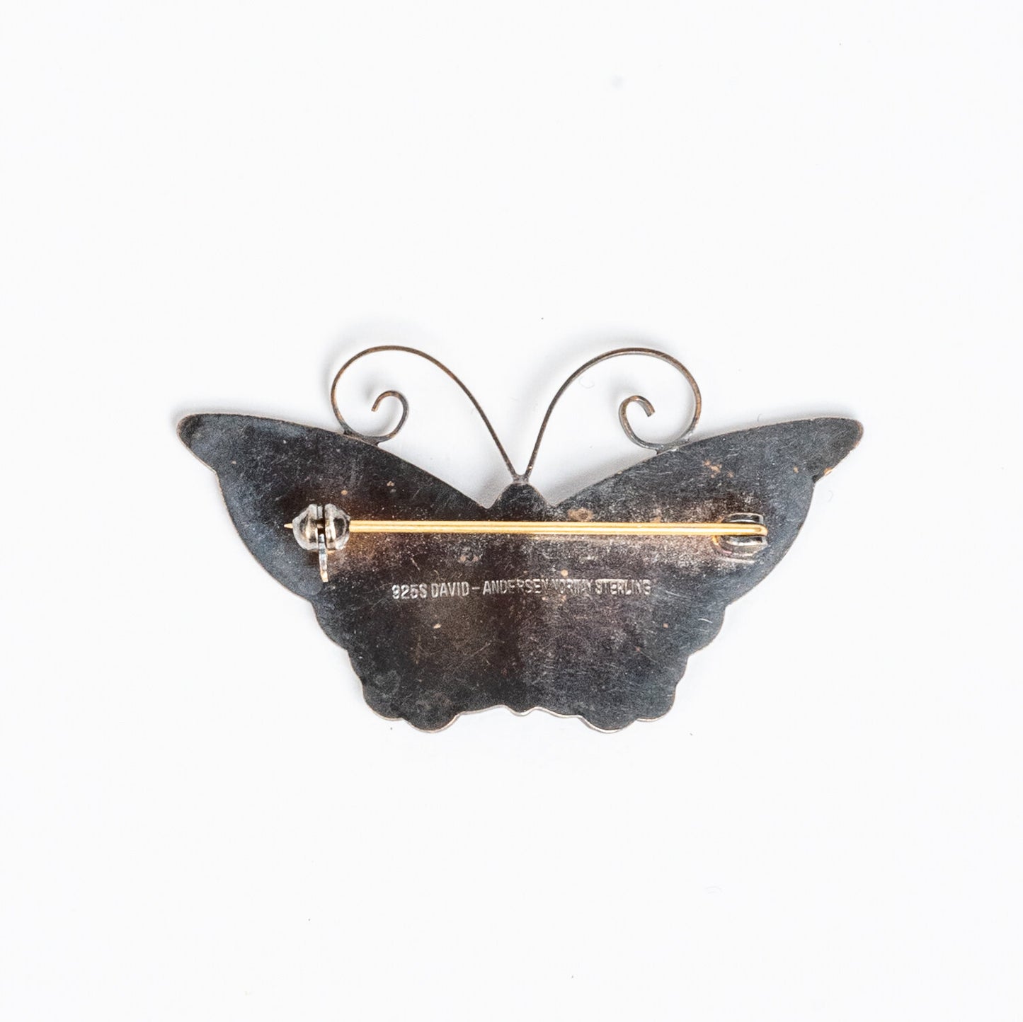 DAVID ANDERSON NORWAY ENAMEL STERLING BUTTERFLY PIN/BROOCH