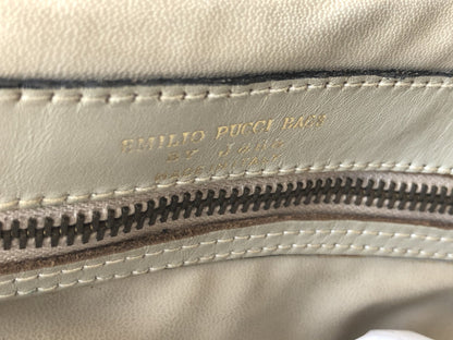 RESTORED 'EMILIO PUCCI BAG by JANA' VELVET & LEATHER TOP HANDLE HANDBAG PURSE