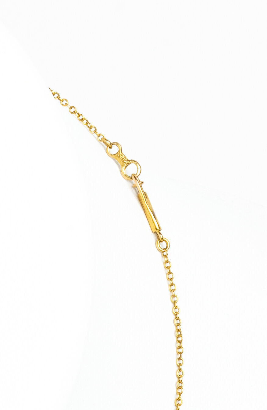 ART NOUVEAU GOLD SEMI PRECIOUS STONE & SEED PEARL NECKLACE