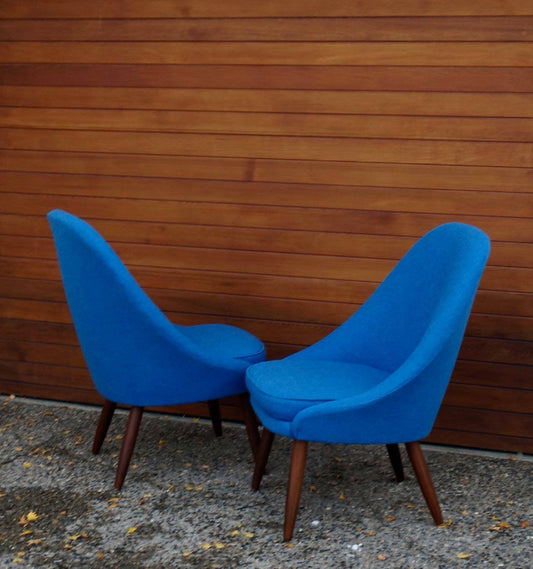 SCANDINAVIAN SCOOP CHAIR/ FULLY REUPHOLSTERED/TWO AVAILABLE