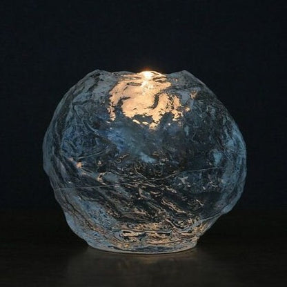 1970s ANN WARFF for KOSTA BODA 'SNOWBALL' VOTIVE CANDLE HOLDERS - 2 SIZES LEFT/ SMALL & MEDIUM MULTIPLES