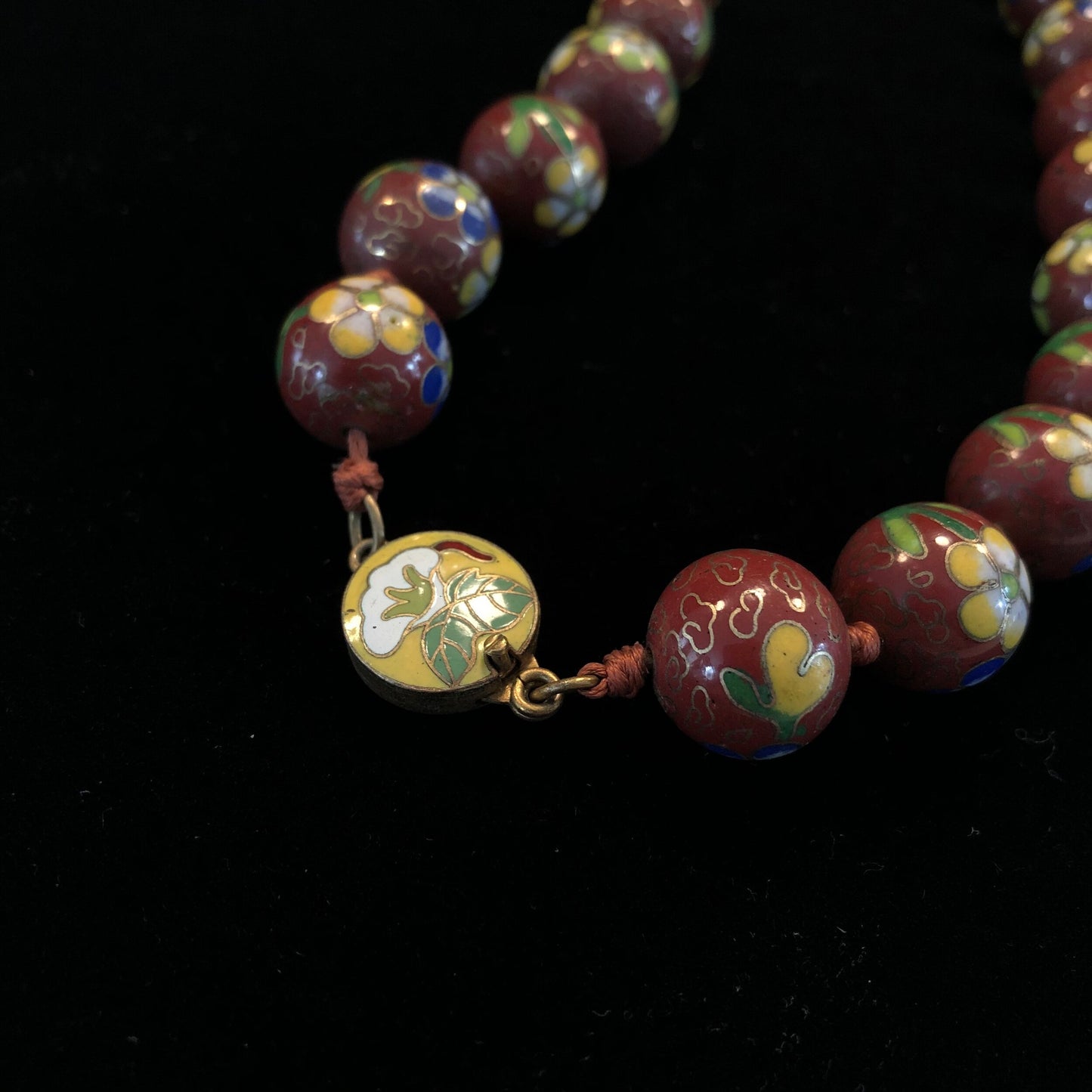 STUNNING CLOISONNÉ BEAD NECKLACE