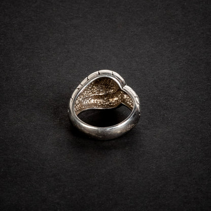 TEXTURED STERLING SILVER SNAKE RING SIZE 6.75-7