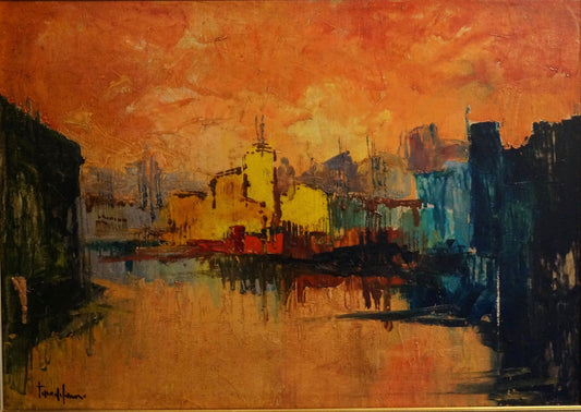 MID CENTURY ARTIST SIGNED PAINTING
