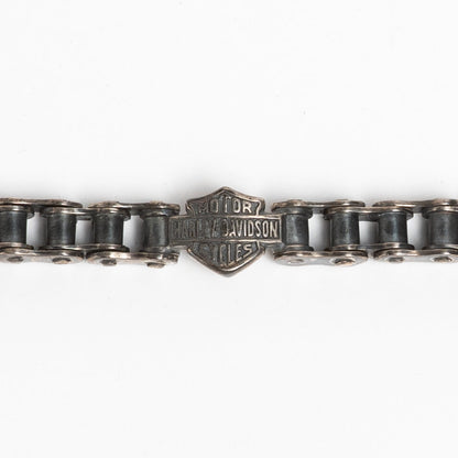 HARLEY DAVIDSON MOTORCYCLE 
BIKE CHAIN 
STERLING BRACELET W/ WRENCH & NUT TOGGLE CLOSURE 
NEW OLD STOCK 
ORIGINAL BOX