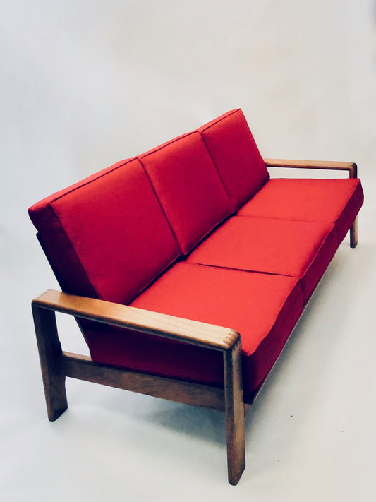 TEAK 3 SEATER SOFA/COUCH  DESIGNED BY H.W KLEIN FOR BRAMIN, DENMARK