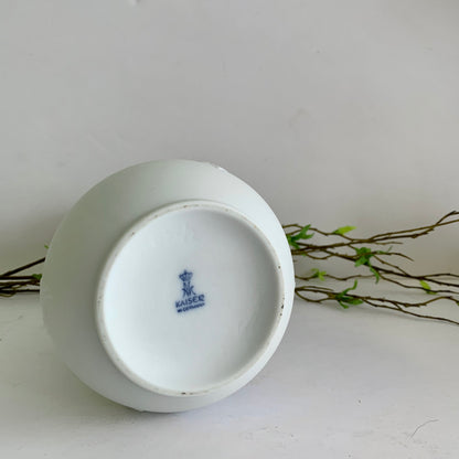AK KAISER GERMANY MATTE BISQUE PORCELAIN VASE- ROSE FLORAL MOTIF