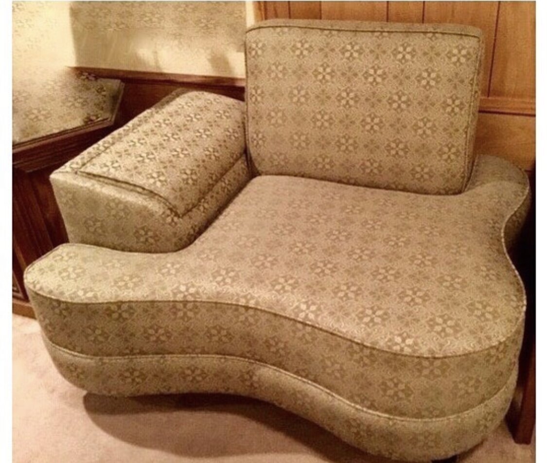 1950s 1960s CURVY REUPHOLSTERED OCCASIONAL CHAIR