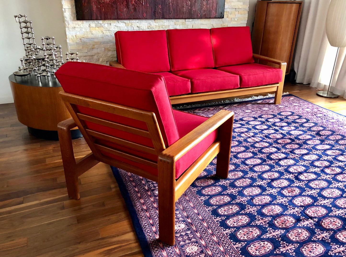 TEAK 3 SEATER SOFA/COUCH  DESIGNED BY H.W KLEIN FOR BRAMIN, DENMARK