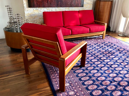 TEAK 3 SEATER SOFA/COUCH  DESIGNED BY H.W KLEIN FOR BRAMIN, DENMARK