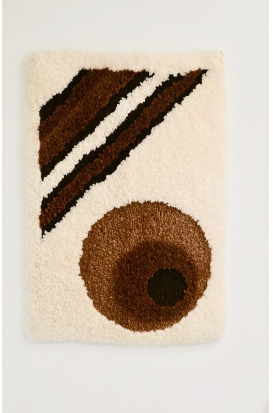 HANDMADE MID CENTURY GRAPHIC TUFTED WALL HANGING