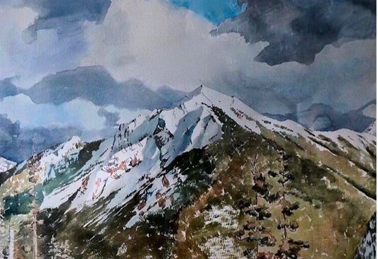 3 FT X 4 FT ROCKY MOUNTAIN WATERCOLOUR from the ENCANA COLLECTION