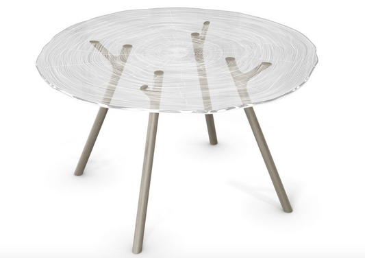 VIVIEN DURISOTTI/ANTOINE FRITSCH 'PLEXIWOOD' DINING TABLE for ROCHE BOBOIS