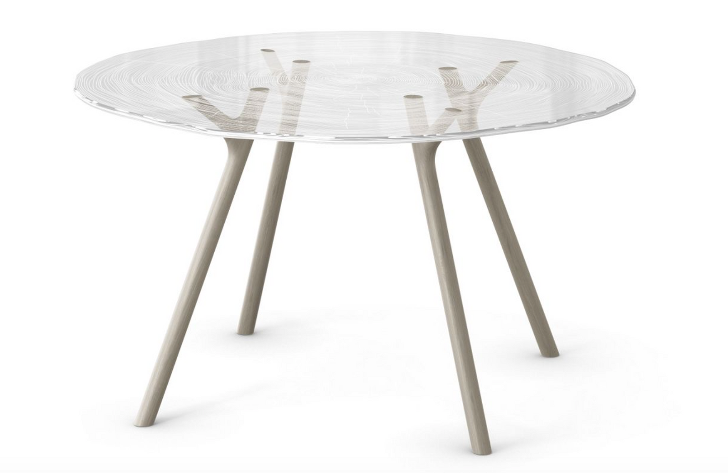 VIVIEN DURISOTTI/ANTOINE FRITSCH 'PLEXIWOOD' DINING TABLE for ROCHE BOBOIS