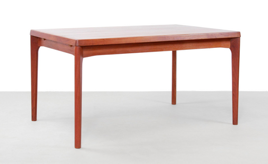 HENNING KJAERNULF TEAK DINING TABLE w/ TWO DRAW LEAFS