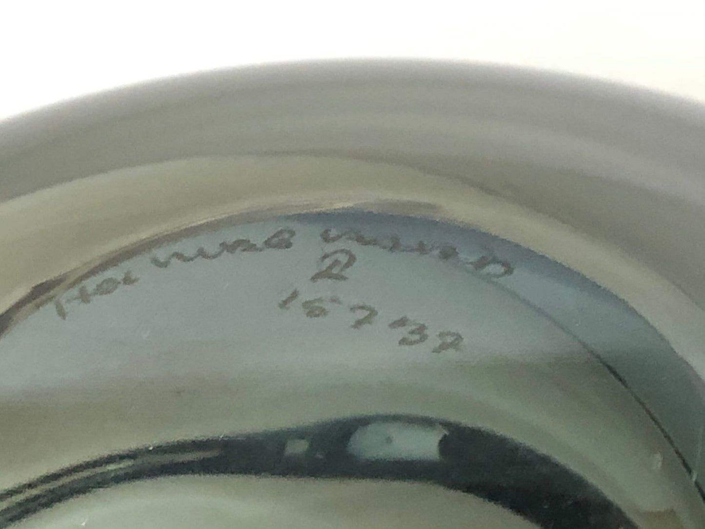 PER LUTKEN for HOLMEGAARD HEAVY DANISH SMOKY GLASS ASYMMETRIC HANDMADE DISH