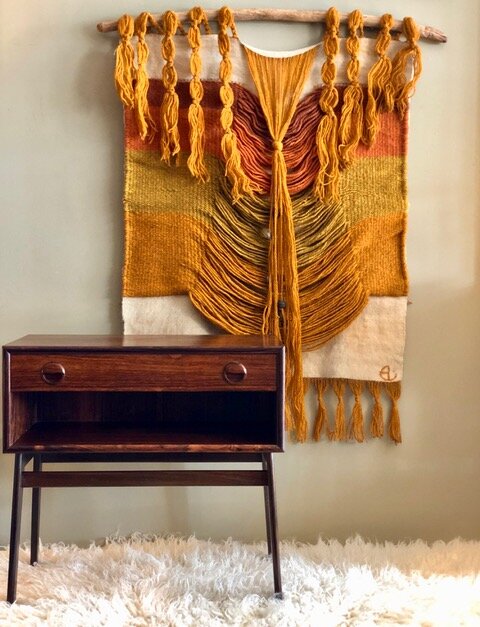 CANADIAN MID CENTURY WEAVER GORGEOUS WALL ART