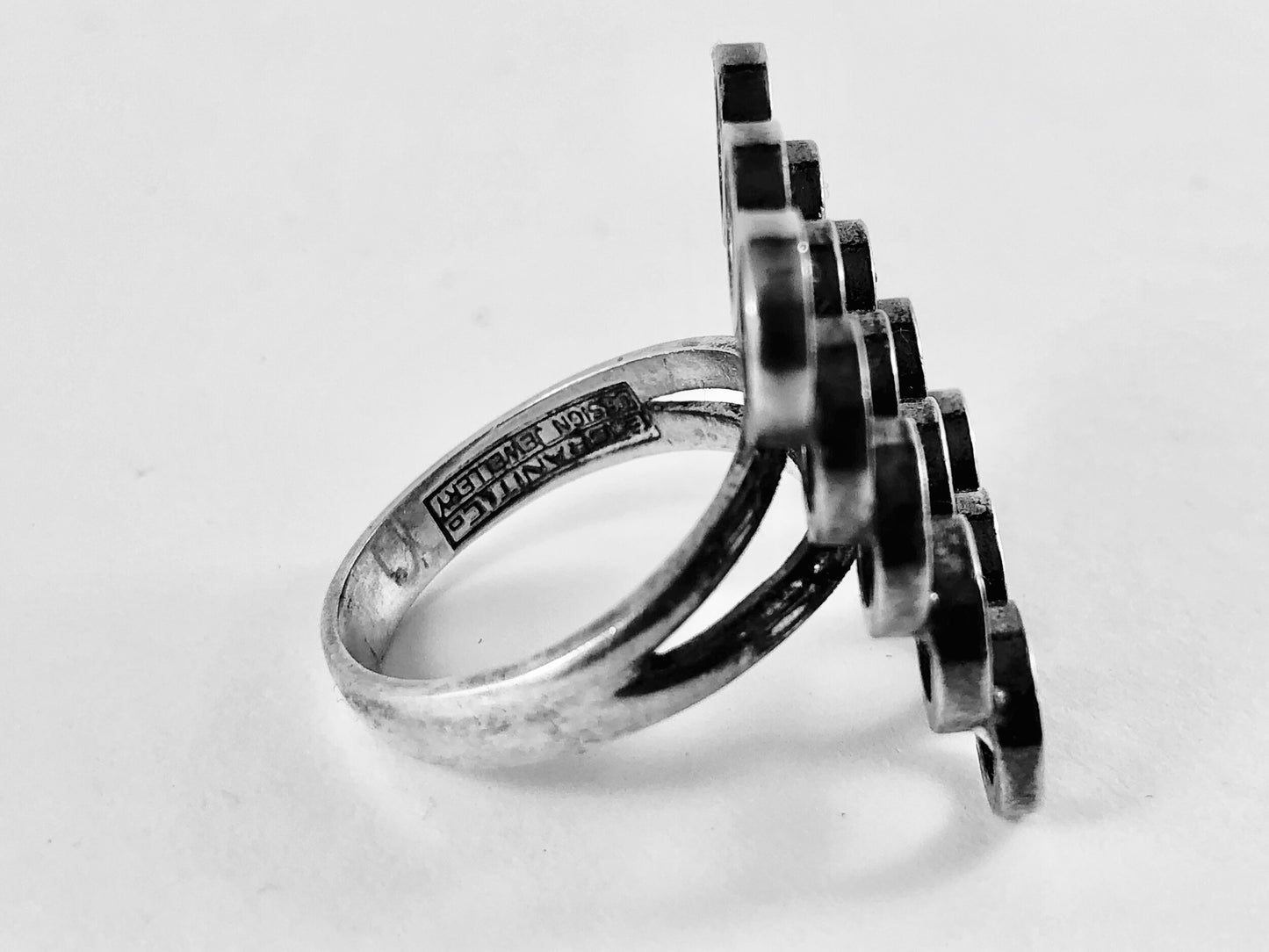 ERIK GRANIT MODERNIST SCANDINAVIAN STERLING SILVER RING 1970s FINLAND