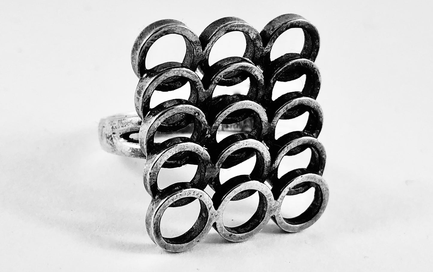 ERIK GRANIT MODERNIST SCANDINAVIAN STERLING SILVER RING 1970s FINLAND