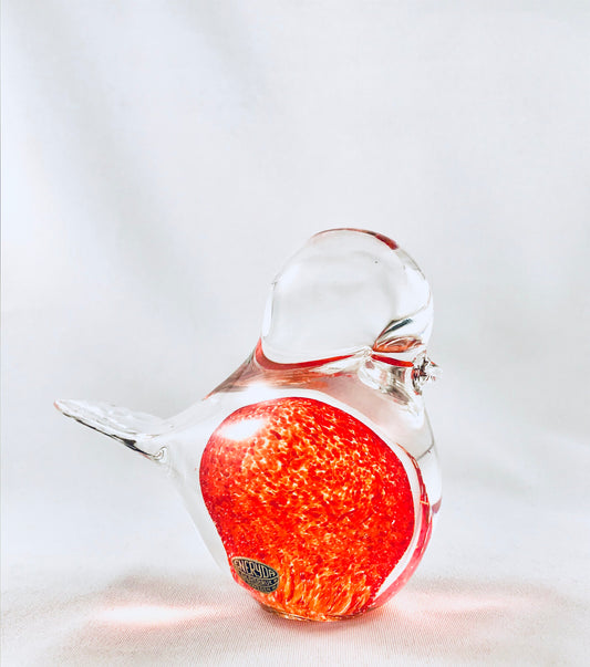 SWEDISH ENERYDA SOMMERSO STYLE HAND BLOWN GLASS BIRD