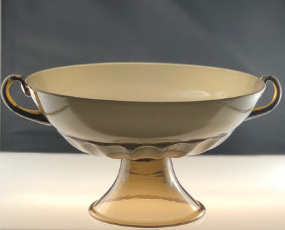 ITALIAN CHALICE SHAPED FOOTED SOFFIATO MURANO BOWL