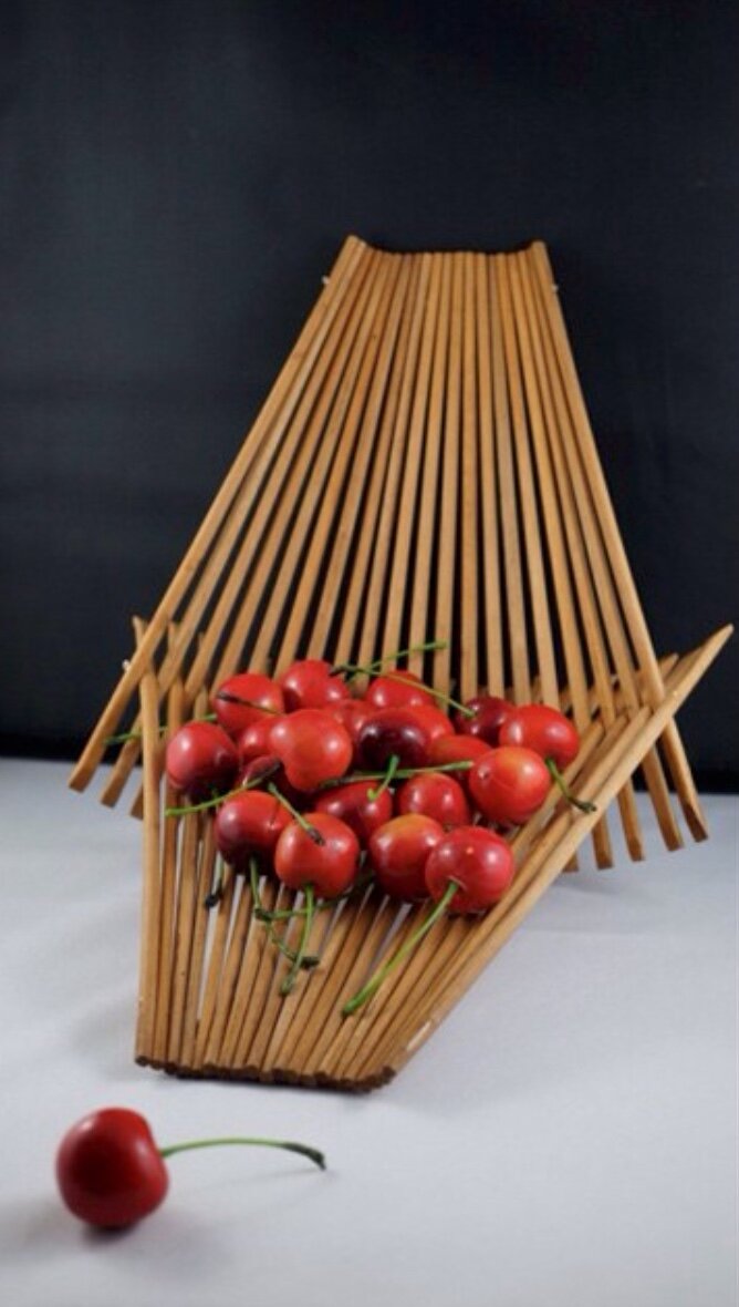 RETRO WOODEN FOLDABLE FRUIT BASKET