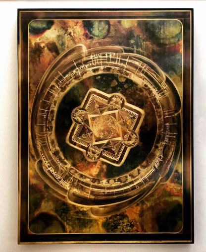 STATEMENT PIECE- UNIQUE ACID ETCHED & OXIDIZED METAL FRAMED MCM WALL ART by BERNHARD ROHNE VANCOUVER CANADA