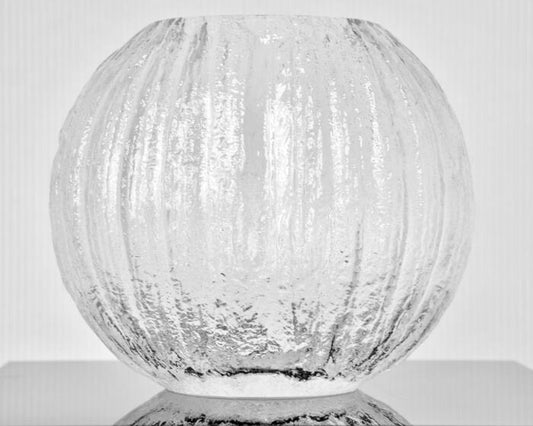 IITTALA FINLAND ICY CRYSTAL GLASS VASE 'MINORA'  MASTER TIMO SARPANEVA